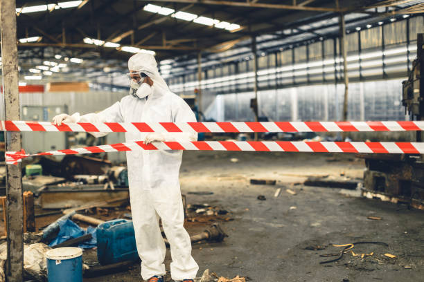 Professional Sewage Cleanup technician working in Saronville, NE